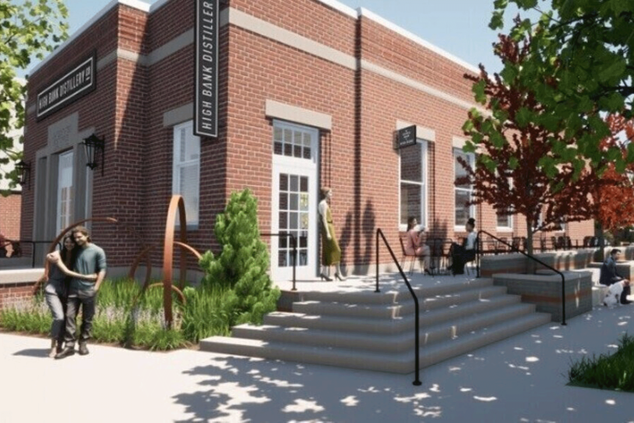 Shown here is a rendering of the new High Bank Distillery being built in Westerville, Ohio. (High Bank Co.)